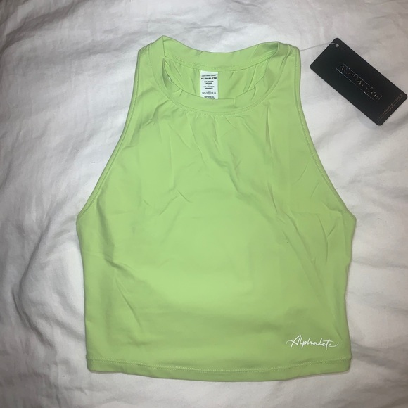 Alphalete Ultrasoft Crop Tank - Sap Green Size S - Picture 4 of 5